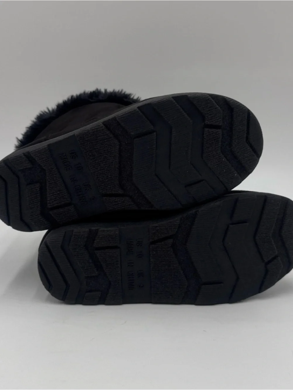 NWOT Kids Black Faux-Fur Ankle Winter Boots Size US10